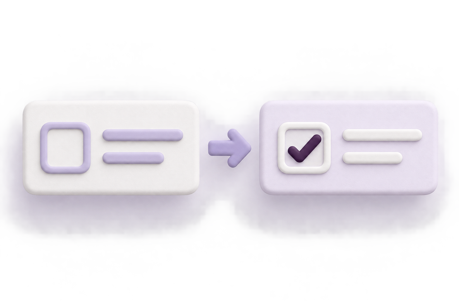 A task changes from unchecked to checked.